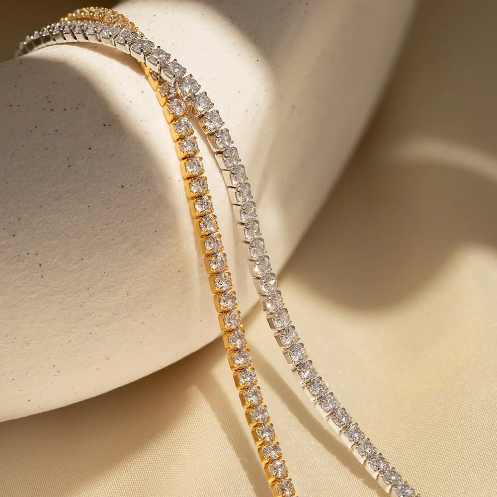 PACK BRAZALETES TENNIS ZIRCONIA 18K